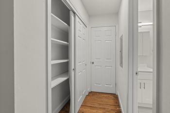 Hallway with closet